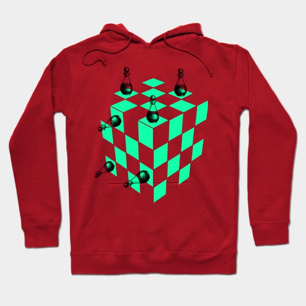 Chess cube Hoodie by http://www.redbubble.com/people/hm28shop